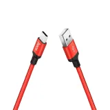 hoco-x14-times-speed-typ-c-czerwony-kabel-2m-zlacza-usb-usb-typ-c