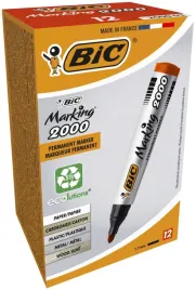 bic-zestaw-marker-permanentny-2000-czerwony-okragla-koncowka-alkoholowy-x12