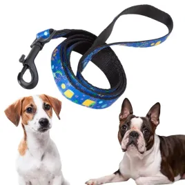 smycz-tradycyjna-dla-malego-sredniego-psa-z-raczka-i-modnym-nadrukiem-s