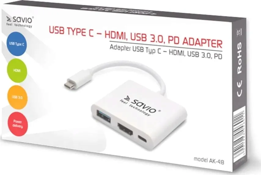 hub-usb-typ-c-hdmi-usb-3-0-pd-ak-48-stan-nowy