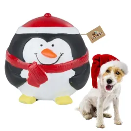 zabawka-dla-psa-swiateczna-pingwin-gumowa-pilka-pinguin-piszczaca-na-swieta