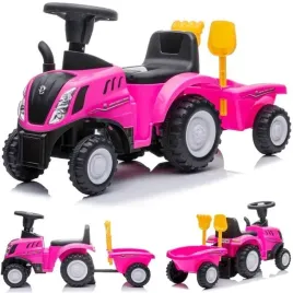 jezdzik-pchacz-chodzik-traktor-z-przyczepa-new-holland-rozowy