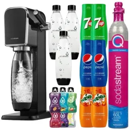 soda-stream-art-saturator-czarny-mega-zestaw-z-syropami-trzy-butelki