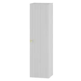bialy-slupek-lazienkowy-elegante-130-cm-wiszacy-1-drzwi-zloty-uchwyt-mat