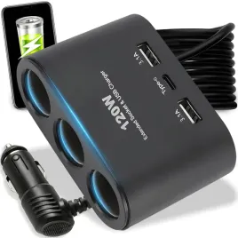 rozdzielacz-gniazda-zapalniczki-ladowarka-samochodowa-usb-c-usb-qc-120w