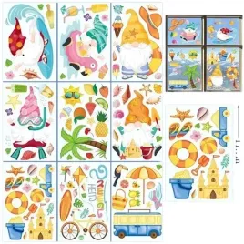 letnie-naklejki-na-okno-szybe-z-dwustronnym-nadrukiem-9-sztuk