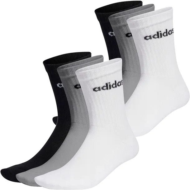 Skarpety ADIDAS MĘSKIE długie za kostkę bawełna komplet - 6par - L - 43-45