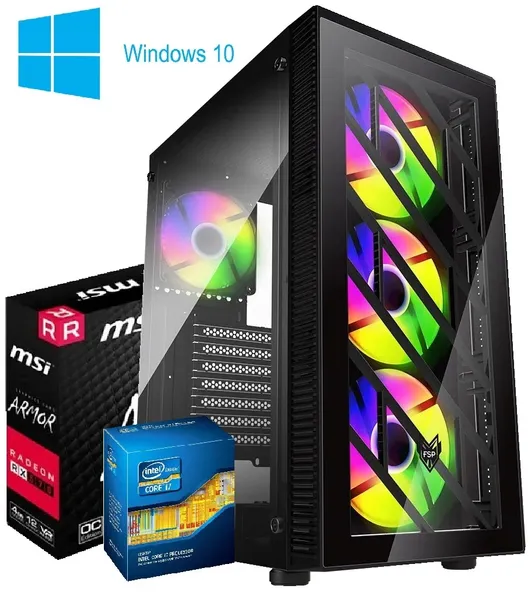 KOMPUTER GAMINGOWY - I7 RX 570 8GB, 16GB RAM, 960 GB SSD - PC do GIER