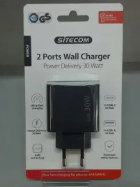 ladowarka-sieciowa-2-porty-sitecom-gan-30w-czarna-usb