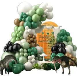 girlanda-balonowa-luk-zielono-brazowa-dzungla-122-szt-urodziny-balony