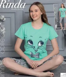damska-pizama-z-krotkim-rekawem-z-tureckiej-bawelny-na-lato-xl-mietowa-2358