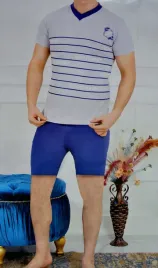 meska-pizama-krotki-rekaw-krotkie-spodnie-xl-2011-granatowa