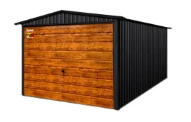 garaz-blaszany-2x2-lux-dwuspadowy-dach-drewnopodobna-brama-producent