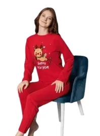 damska-pizama-z-bawelny-ocieplana-swiateczna-na-prezent-zimowa-xxl-2xl