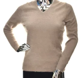 wyprzedaz-damski-sweter-typu-alpaka-w-szpic-serek-bezowy-xs-s-mod-9627