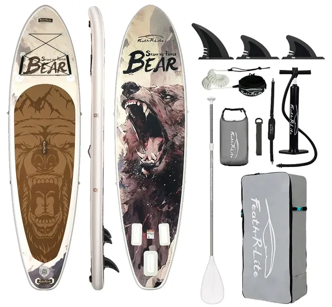 Deska do Pływania Sup Paddleboard Zestaw 7w1 KUBISPORT 350 x 90 x 15 cm