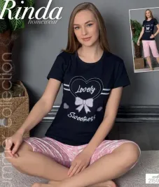 damska-pizama-z-tureckiej-bawelny-z-krotkim-rekawem-na-lato-xl-granat-2159