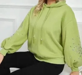 wyprzedaz-damska-bluza-dresowa-z-cyrkoniami-i-kapturem-uni-s-m-l-zielona