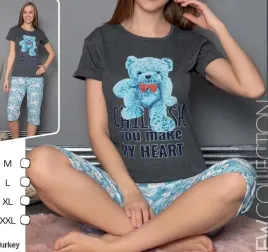 damska-pizama-z-tureckiej-bawelny-z-krotkim-rekawem-na-lato-l-szara-1983