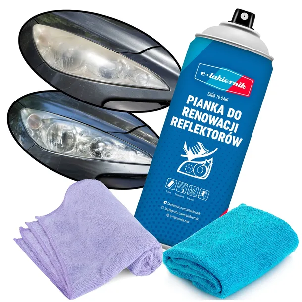 Pianka do Regeneracji Reflektorów Polerowanie Czyszczenie Lamp e-lakiernik