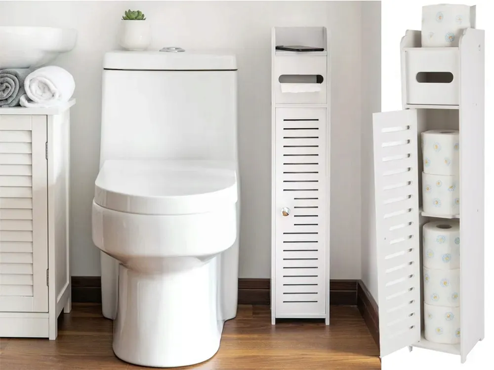 waska-szafka-lazienkowa-stojaca-biala-80-cm-na-papier-komoda-regal-slupek-stan-nowy