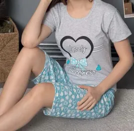 damska-pizama-z-tureckiej-bawelny-z-krotkim-rekawem-na-lato-xl-szara-2164