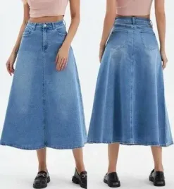 spodnica-damska-midi-jeansowa-jasnoniebieska-rozkloszowana-xs