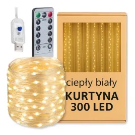 kurtyna-swietlna-na-okno-300-led-bialy-cieply-pilot-8-trybow-swiatelka