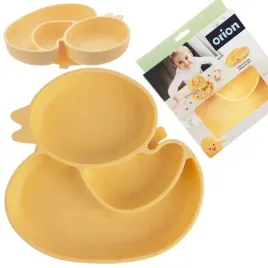 talerz-dla-dziecka-silikonowy-dzielony-zolta-kaczka-195x19-cm
