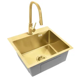zlewozmywak-bateria-zestaw-rea-leo-50-cm-fresh-brush-gold-jednokomorowy