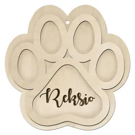 zawieszka-do-obrozy-psia-lapka-personalizowana-bombka-drewniana-na-choinke