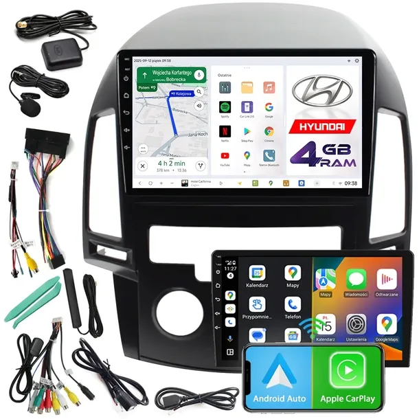 RADIO SAMOCHODOWE NCS D9 HYUNDAI i30 I 2007-2012 MANUAL ANDROID 4GB LTE