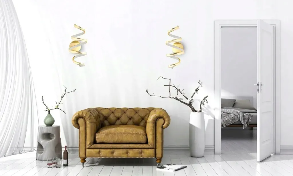 lampa-kinkiet-scienny-spirala-led-spring-zloty-stan-nowy