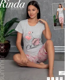 damska-pizama-z-tureckiej-bawelny-z-krotkim-rekawem-na-lato-m-szara-2217