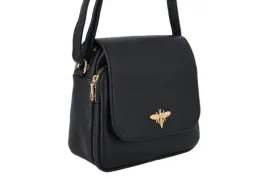 torebka-mala-listonoszka-przewieszka-miejska-pojemna-z-klapka-czarna