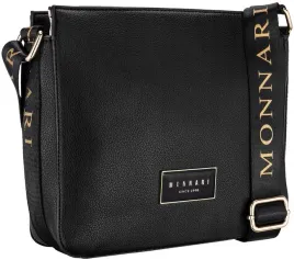 torebka-damska-czarna-listonoszka-monnari-klasyczna-regulowany-pasek