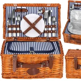 kosz-piknikowy-termiczny-wiklinowy-wyposazenie-sztucce-talerze-koszyk