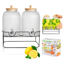 2x-sloik-z-kranikiem-5l-sloj-szklany-z-kranem-stojak-dzbanek-dystrybutor
