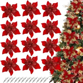 12x-sztuczne-kwiaty-dekoracje-boze-narodzenie-na-choinke-gwiazda-prezenty