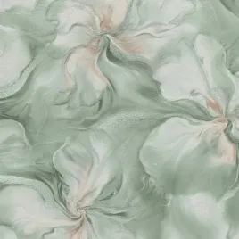 tapeta-ekskluzywna-turkusowe-kwiaty-3d-winylowa-na-flizelinie