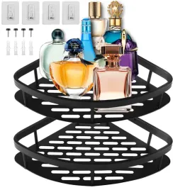 polka-lazienkowa-wiszaca-narozna-pod-prysznic-zestaw-2-szt-aluminium-czarna