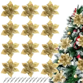 12x-sztuczne-kwiaty-dekoracje-boze-narodzenie-na-choinke-gwiazda-prezenty