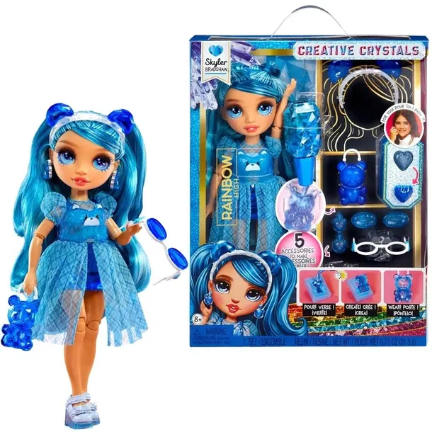 Rainbow High Creative Crystals Fashion Doll SKYLER Lalka i Akcesoria 121374