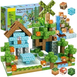 klocki-magnetyczne-3d-kostki-budowlane-pixele-zestaw-100-el-domek