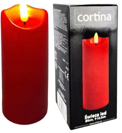 led-swieca-1-20-wax-mala-5cm-x125cm-red