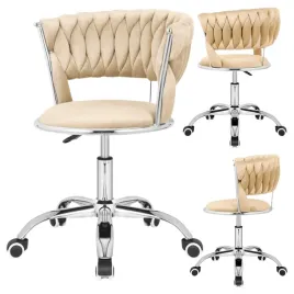 krzeslo-obrotowe-warkocz-treccia-office-beige-velvet