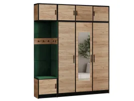 garderoba-dior-14-dab-craft-zloty-tkanina-zielona-siedzisko-z-nadstawka