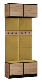 garderoba-z-nadstawka-costa-19-dab-craft-zloty-tkanina-zolta-tapicerowana