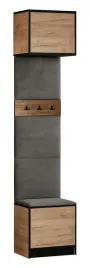 garderoba-costa-10-dab-craft-zloty-tkanina-szara-siedzisko-z-nadstawka