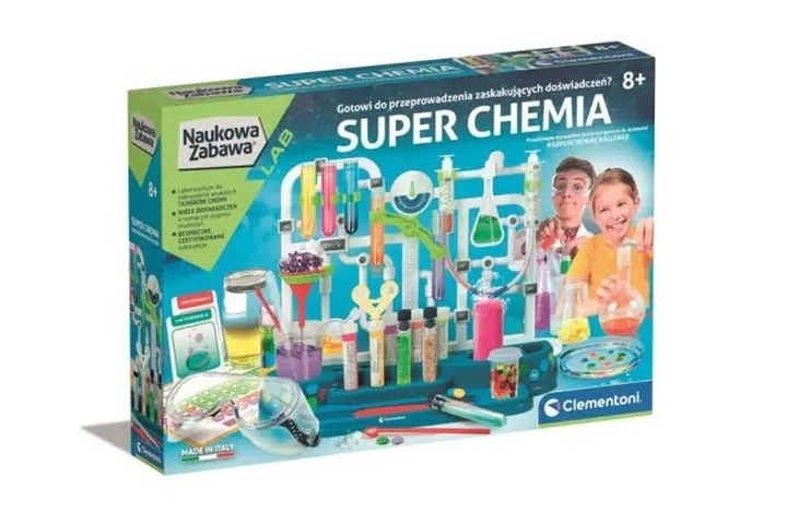 Clementoni Zestaw Naukowa Zabawa Super Chemia Eksperymenty 50805